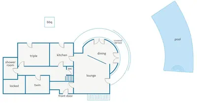 a floor plan of a house at Villa Anthony by Villa Plus in Terras Novas