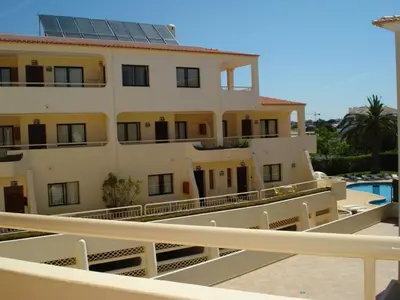 a view from the balcony of a building at Beautiful T2 Apartamento Olhos do Mar in Olhos de Água