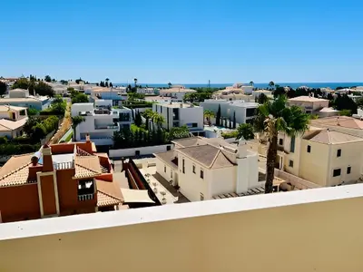 a view of a city from the roof of a building at Rooftop with sea views by Algarve Dream Holidays in Albufeira