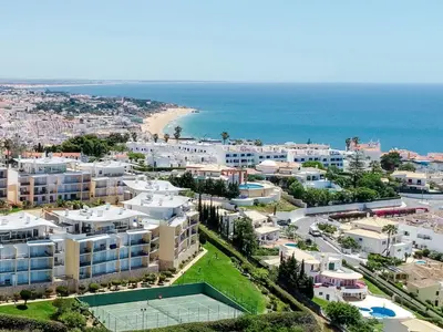 an aerial view of a city and the ocean at Apartment Elena 1 mit Blick auf das Wasser by Interhome in Albufeira