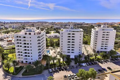 an overhead view of a group of buildings at Luxury Sea View Apartment in Albufeira