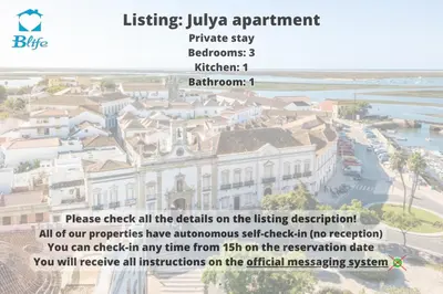 a flyer for a resort with a rendering of a building at Blife Julya private apartment in Faro