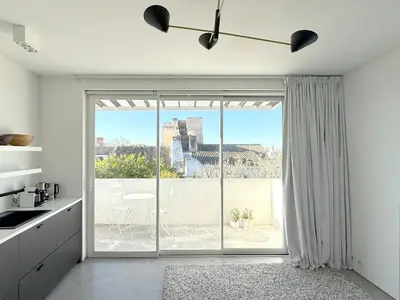 a view from the balcony of a house at 1BR with Panoramic View in historic centre Loulé in Loulé