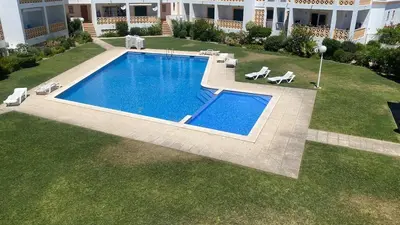 an overhead view of a swimming pool in a yard at C Dreams - Comfortable and luminous apartment in Albufeira