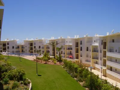 an aerial view of an apartment complex at Encosta Da Orada by Garvetur in Albufeira