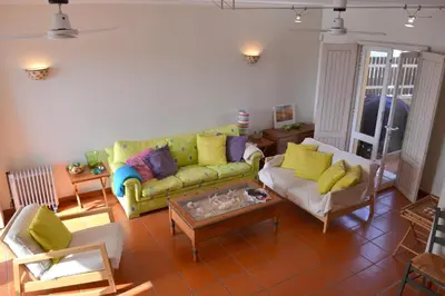 a living room with a couch and a coffee table at TP Coral 1 - Marina Vilamoura Apartment in Vilamoura