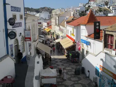 an overhead view of a city street with buildings at Bay View Apartment Albufeira in Albufeira