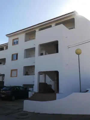 a view from a window of a parking lot at Beach Falésia Alfamar in Albufeira