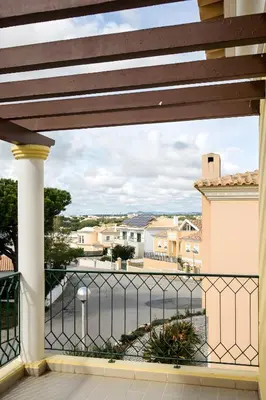 a view from the balcony of a house at Laguna Formosa in Faro