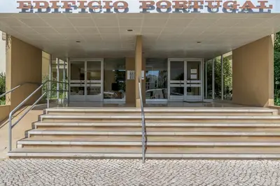 a building with stairs in front of a building at FLH Vilamoura Cozy Studio in Vilamoura