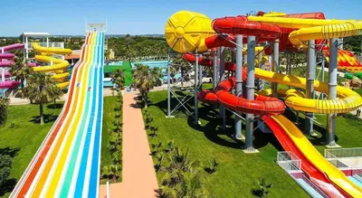 an image of a water park with a roller coaster at Marina Vilamoura - Aquamar 112 - By Vilamoura Sun in Vilamoura