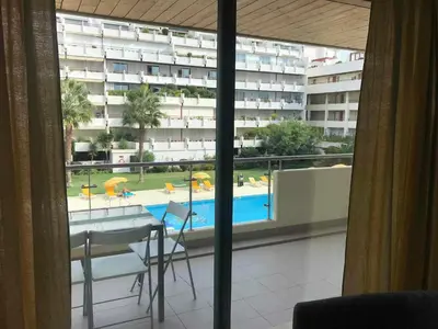 a view of a swimming pool from a hotel room at Marina Vilamoura - Aquamar 112 - By Vilamoura Sun in Vilamoura