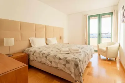 a bathroom with a bath tub and a sink at Marina Vilamoura - Aquamar 309 By Vilamoura Sun in Vilamoura