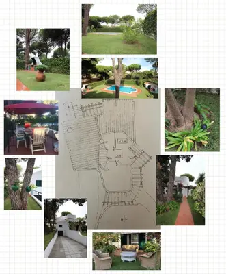 a collage of pictures of homes and trees at Algarvila in Vilamoura
