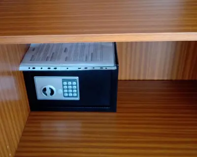 a black box sitting on top of a shelf at Wonder Villa in Albufeira