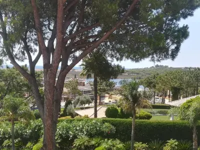 a view of a park with trees and bushes at Victory Village Club in Quinta do Lago