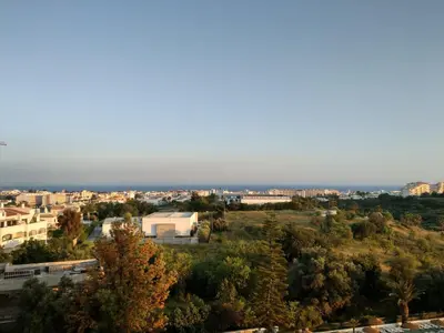 a view of the city from the apartment at Panoramic Sea View 1 Bedroom Apartment in Albufeira