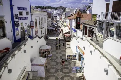 an overhead view of a city street with buildings at Apartment Coelha Beach - Pool - Free Wi-Fi - Air Con in Albufeira