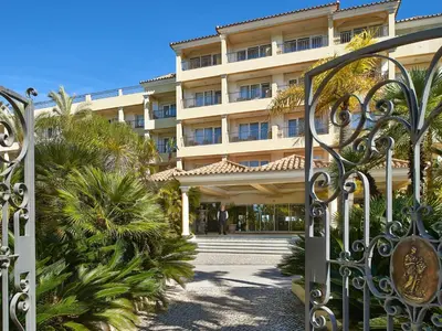 a building with a gate in front of it at Ria Park Hotel & Spa in Vale do Lobo
