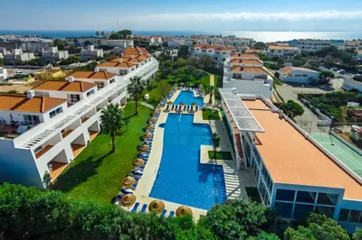 an aerial view of a swimming pool at a resort at Pateo Village in Albufeira