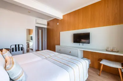 a bathroom with a sink and a shower at Vila Sao Vicente Boutique (Adults Only) in Albufeira