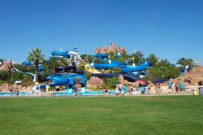 a large water park with a water slide at Charming Apartment in Albufeira, 60 m², Mountain View in Albufeira