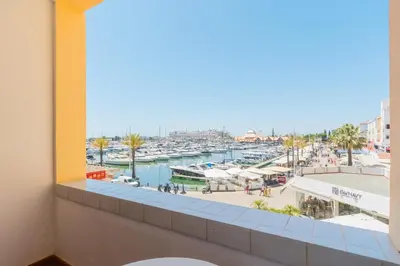 a view from a balcony of a marina at Marina Plaza by Garvetur in Vilamoura