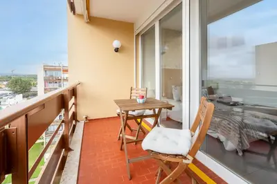 a view of the ocean from a building at SUITEON7TH VILAMOURA THE BEST VIEW IN TOWN - 1Br in Quarteira