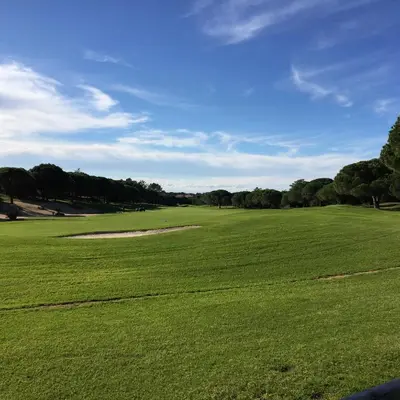 a view of a golf course with a green field at CASA JOY Vilamoura apartment in Vilamoura