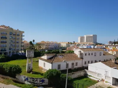an aerial view of a city with buildings at Vilamoura Apartment in Quarteira