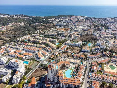 an aerial view of a city with the ocean at Villa Magna - Apt- 206 by HelloVacations in Albufeira