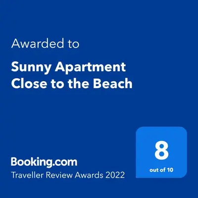 a screenshot of a phone with the words snowy appointment close to the beach at Sunny Apartment Close to the Beach in Albufeira