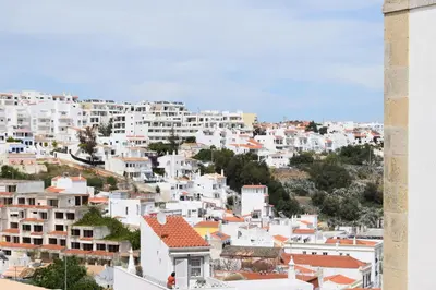 a view of a city with white buildings at magnifico apartamento in Albufeira