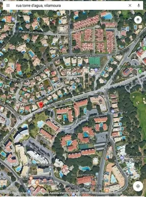 a map of a city with buildings and roads at Vilamoura T1 com piscina - Mouramar I in Vilamoura