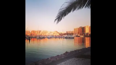 a view of a harbor with boats in the water at Apartment in Vilamoura (Marina) in Vilamoura