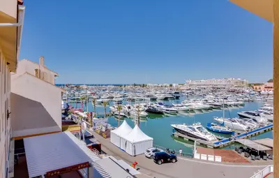 a view of a marina with boats in the water at Gold II - Luxurious apartment - Vilamoura in Vilamoura