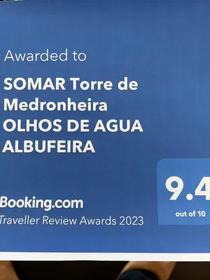 a blue sign with the wordsamed to somar torrance de melbourne al at SOMAR Torre de Medronheira OLHOS DE AGUA ALBUFEIRA in Olhos de Água