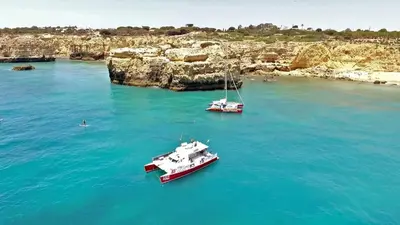 two boats in a large body of water at Vilamoura Sun Aquamar 503 in Quarteira