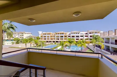 a balcony with a view of the resort at Paraísos do Pinhal - 2 Bedrooms - Vilamoura in Vilamoura