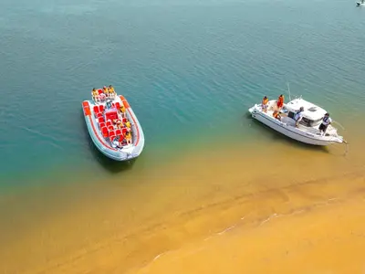 two boats in the water next to each other at Villa Honolulu by Algarve Vacation in Albufeira