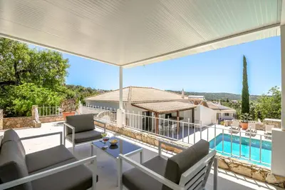 a view from the living room of a villa at Villa Redonda in Loulé