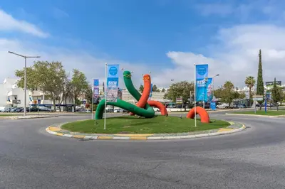 a playground in the middle of a road at FLH Albufeira Balcony Flat with Pool in Albufeira