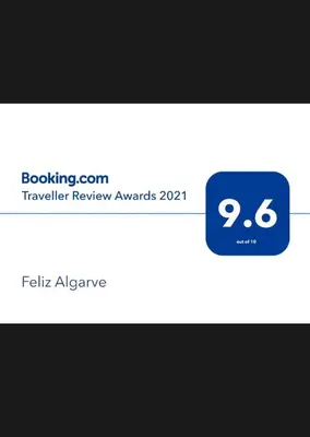 a screenshot of a phone screen with a travel review avatar at Feliz Algarve in Albufeira