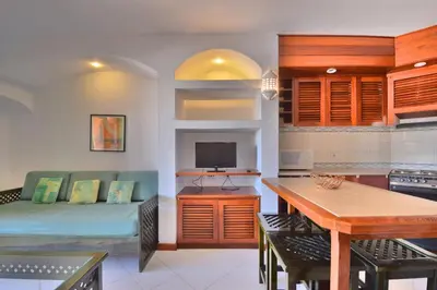 a living room with a couch and a table at Bellavista Avenida By BeGuest in Albufeira