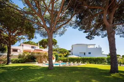 a view of the villa from the garden at Villa Vale Do Lobo 626 3 Bedrooms Private Pool Short Walk To The Praca in Vale do Lobo