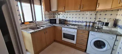 a small kitchen with a sink and a washing machine at 401 - 2 bedroom Apartment - Oura - Sea View in Albufeira
