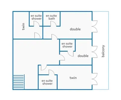 a floor plan of a house at Villa Eve by Villa Plus in Olhos de Água