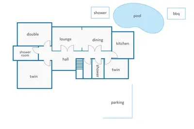 a block diagram of a house at Villa Barreto by Villa Plus in Pêra