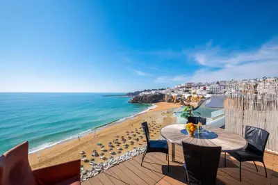 a house with a view of the ocean at #041 Future House by Home Holidays in Albufeira