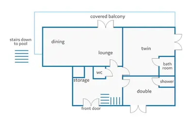 a block diagram of a house at Villa Cubos by Villa Plus in Albufeira